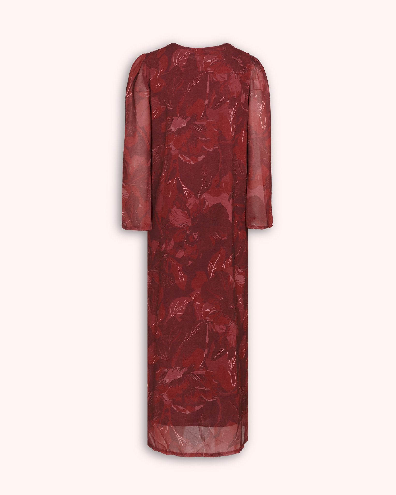 VESTIDO BURDEOS LOU - Seeiou
