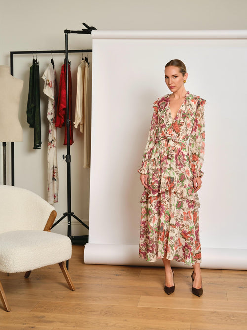 VESTIDO ESTAMPADO CRUDO SIENNA