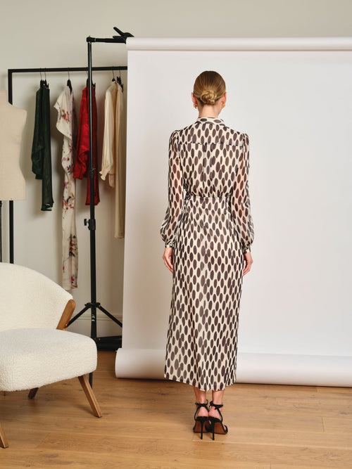 VESTIDO ESTAMPADO LUNARES BERTA