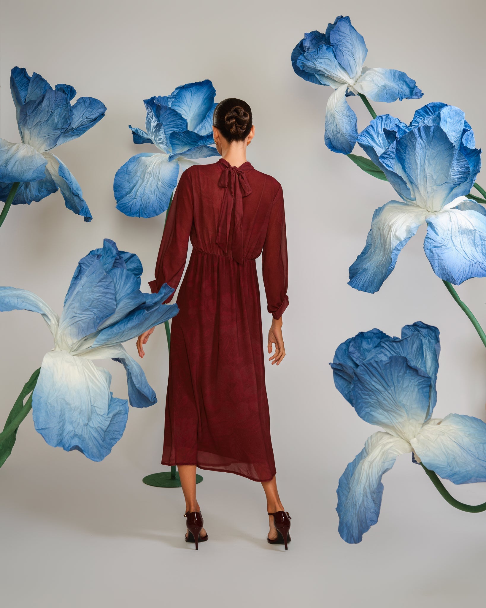 VESTIDO GRANATE JULIE - Seeiou