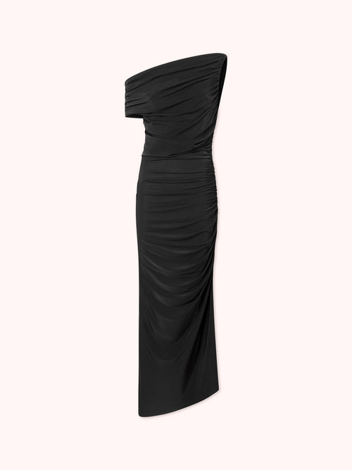 PRE-ORDER VESTIDO LARGO ASIMÉTRICO NEGRO