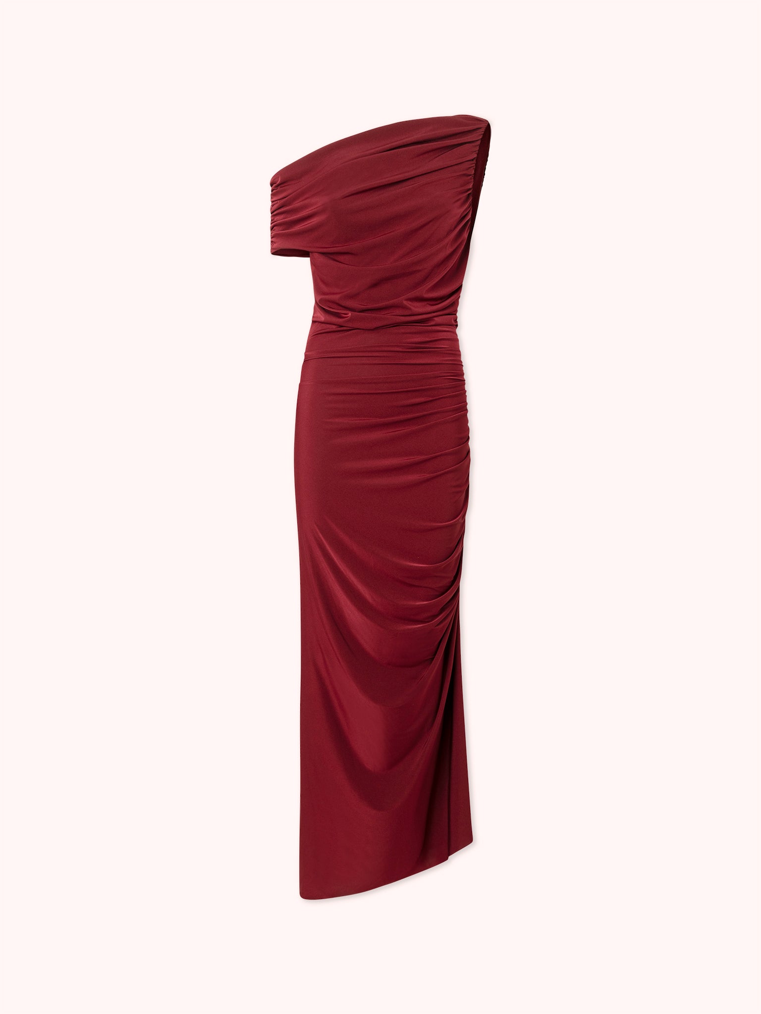 PRE-ORDER VESTIDO LARGO ASIMÉTRICO GRANATE