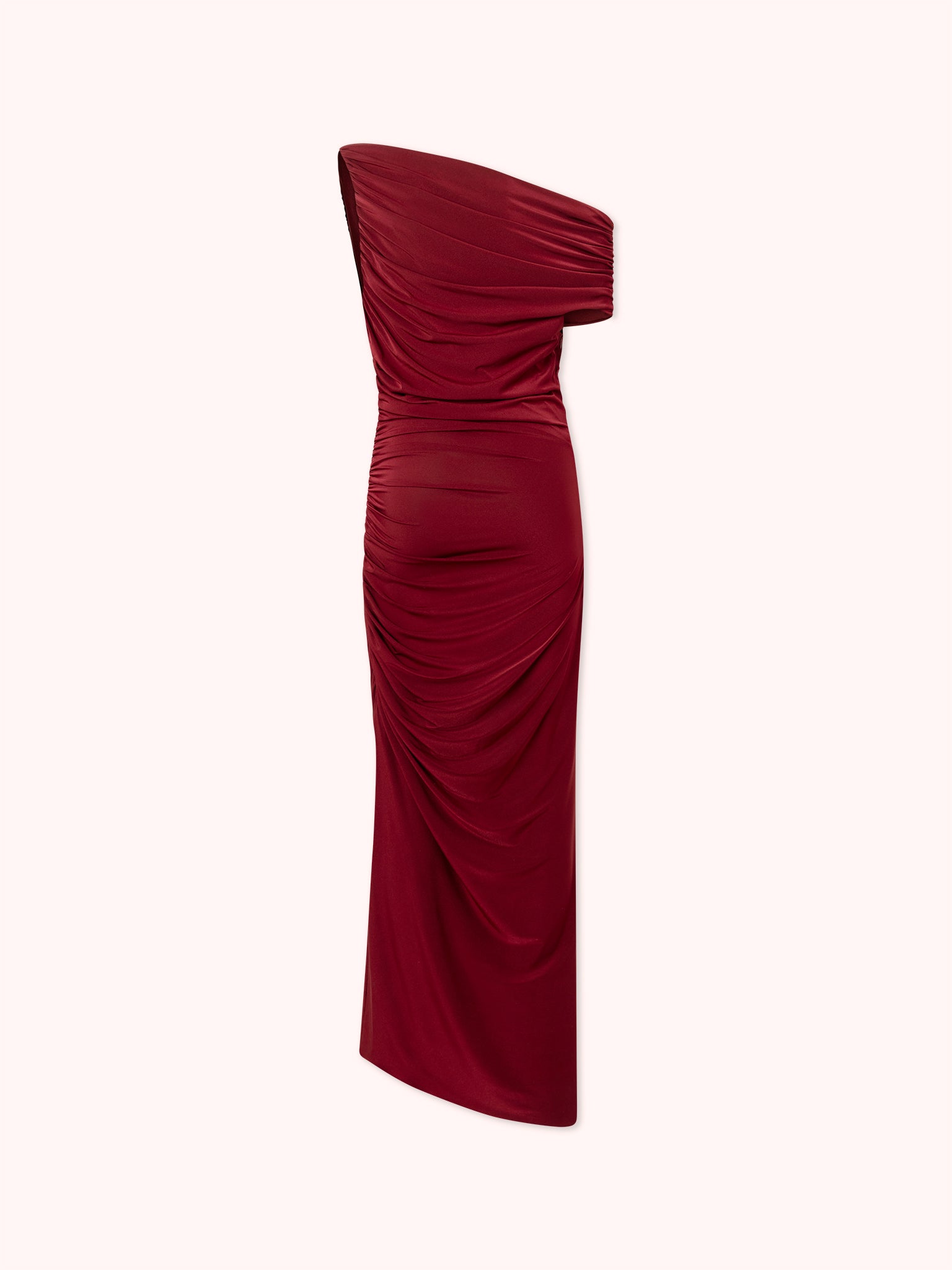 PRE-ORDER VESTIDO LARGO ASIMÉTRICO GRANATE