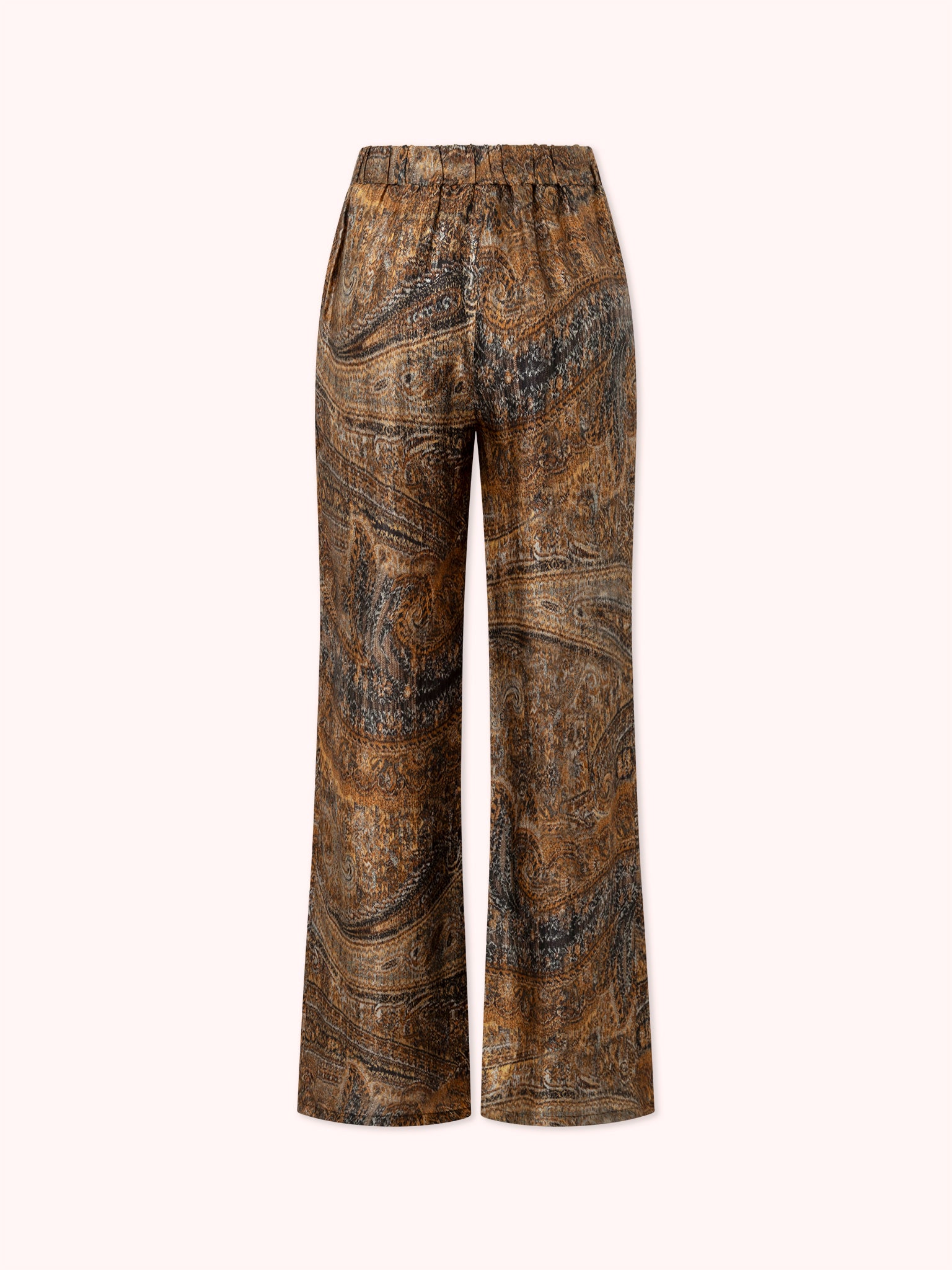PRE-ORDER PANTALÓN FLARE SATINADO CON ESTAMPADO PAISLEY
