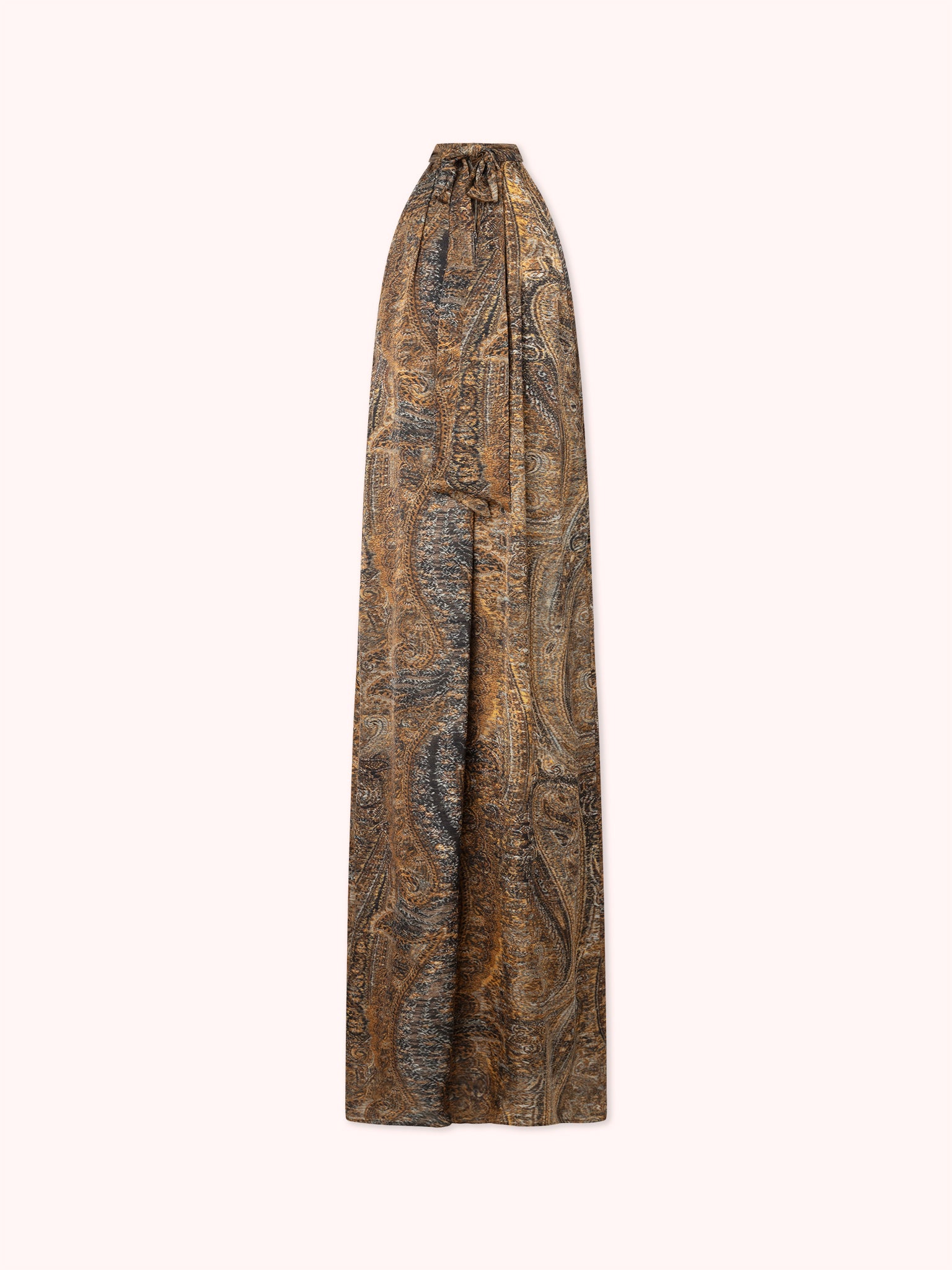PRE-ORDER VESTIDO LARGO HALTER CON ESTAMPADO PAISLEY