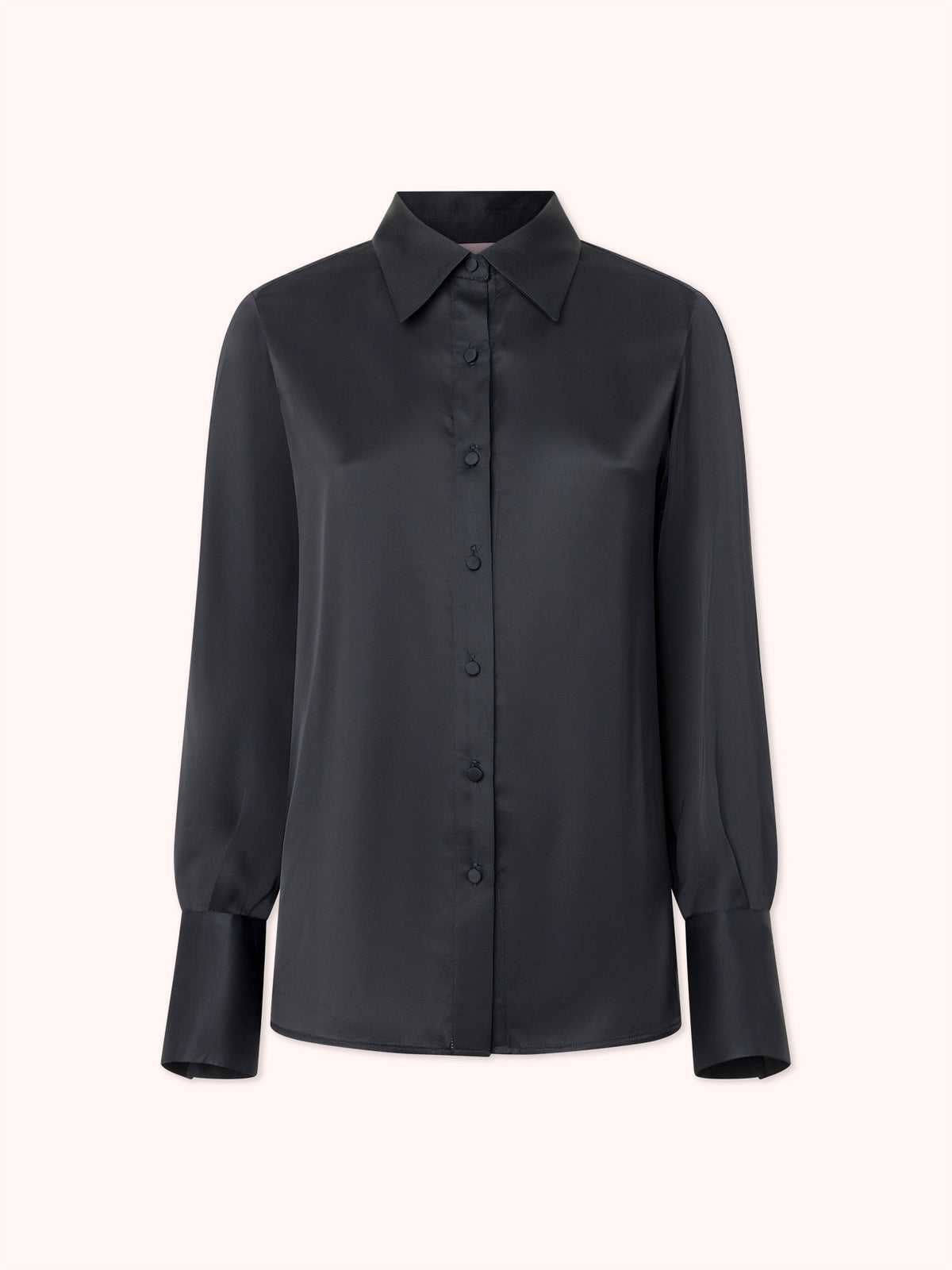 CAMISA SATINADA AZUL