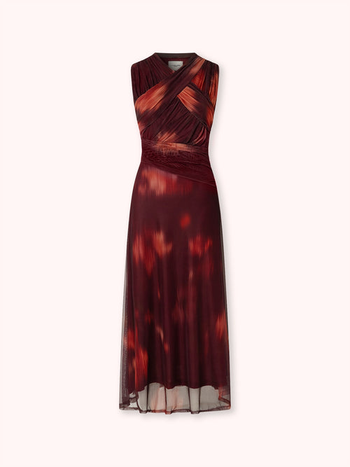 VESTIDO TUL ESTAMPADO FLORAL