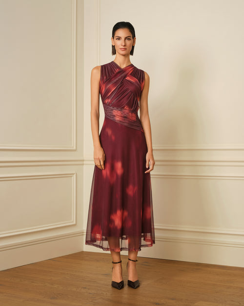 VESTIDO TUL ESTAMPADO FLORAL