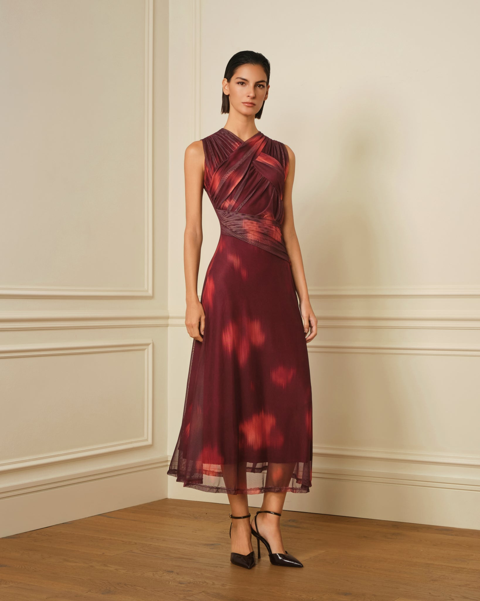VESTIDO TUL ESTAMPADO FLORAL