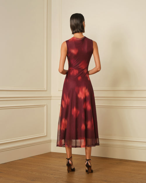 VESTIDO TUL ESTAMPADO FLORAL