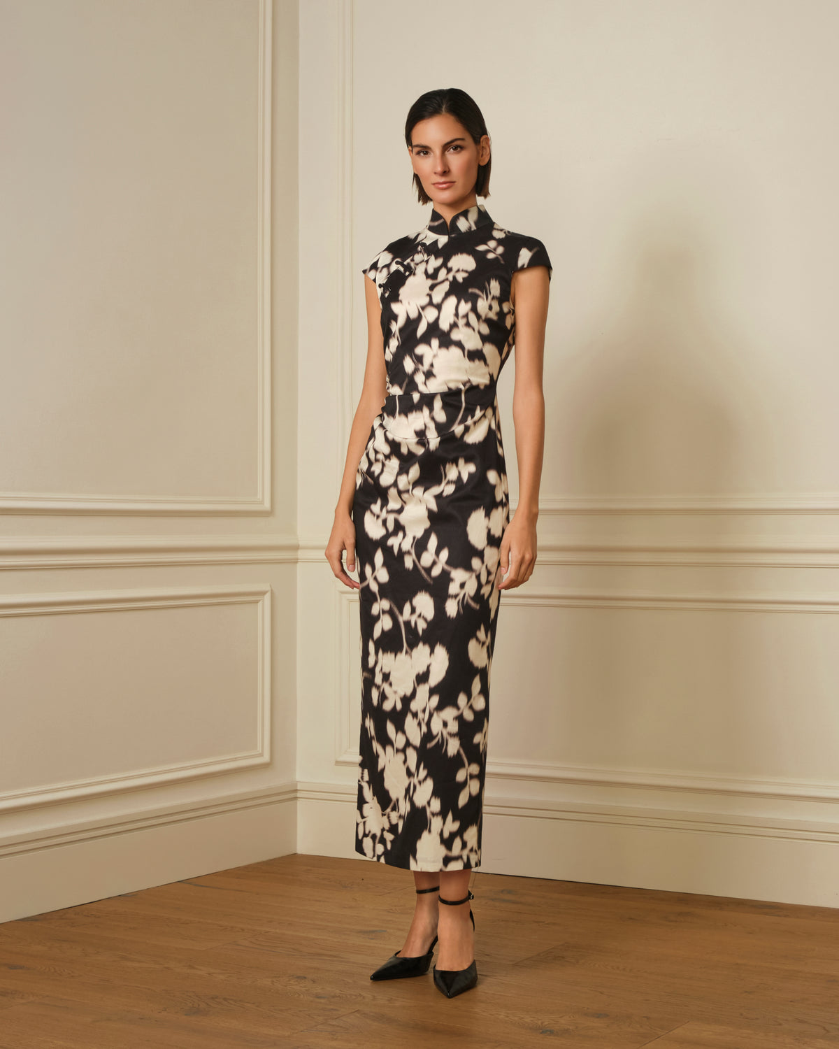 VESTIDO CUELLO MAO ESTAMPADO
