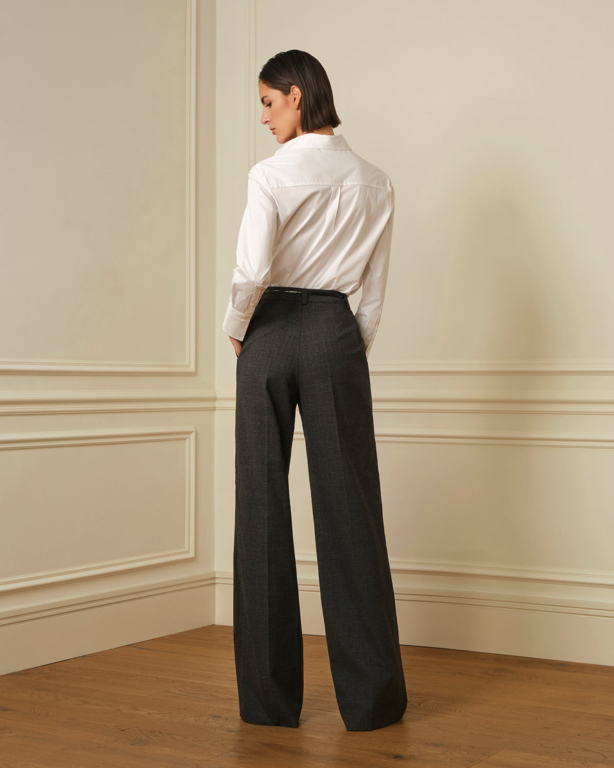 PANTALÓN CUADROS GRIS
