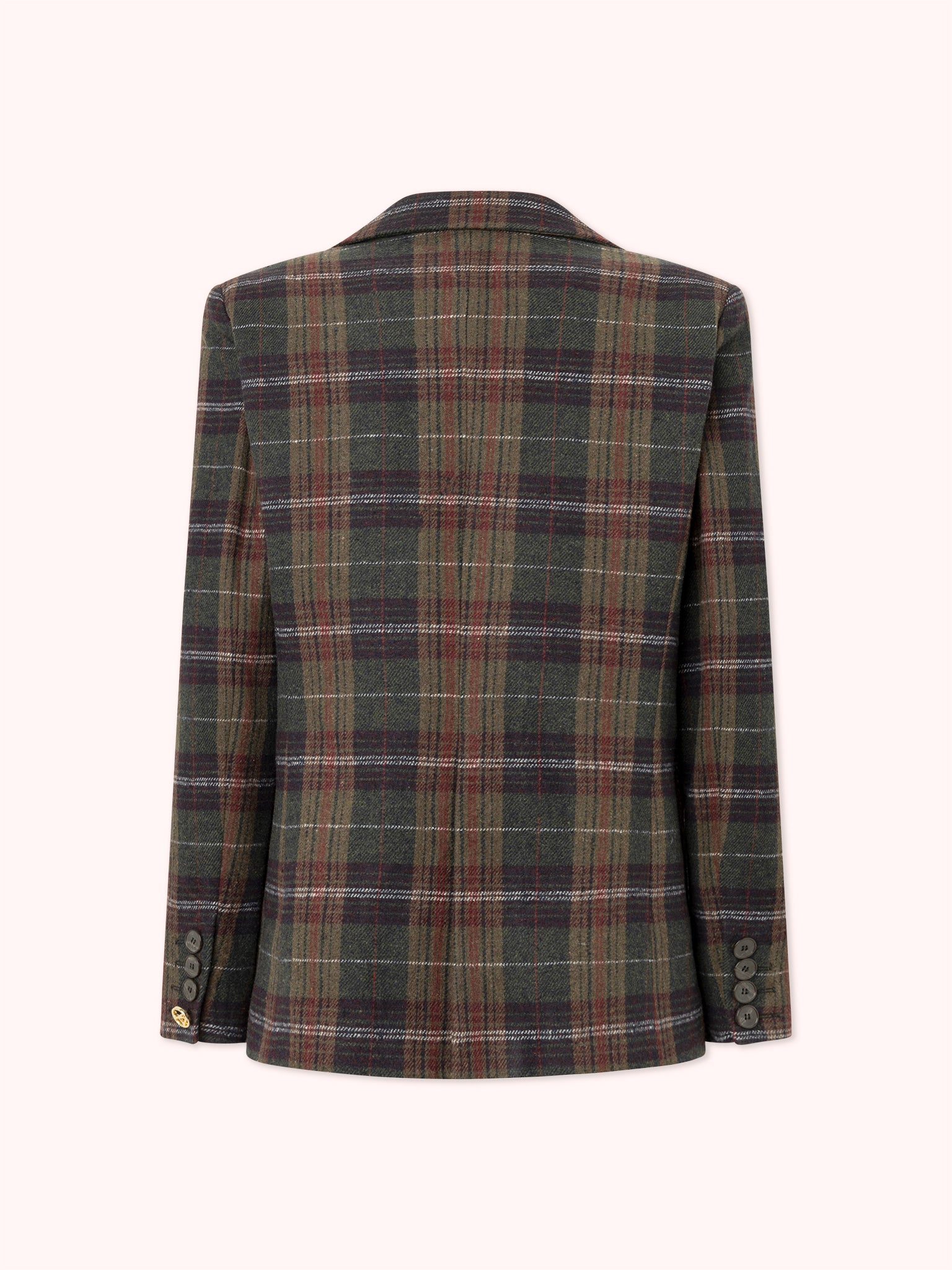 BLAZER DE CUADROS CON BOLSILLOS FRONTALES