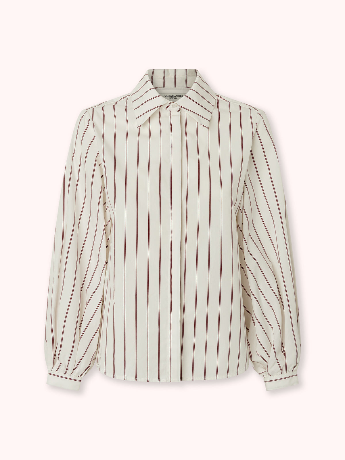 CAMISA DE RAYAS CON MANGA ABULLONADA
