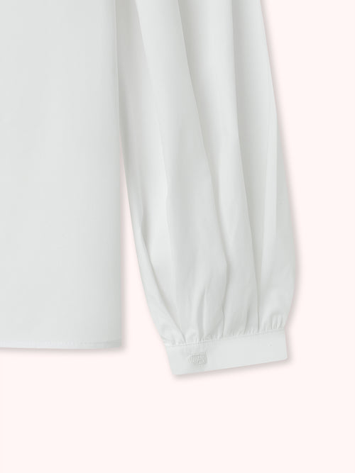 CAMISA DE MANGA ABULLONADA BLANCA