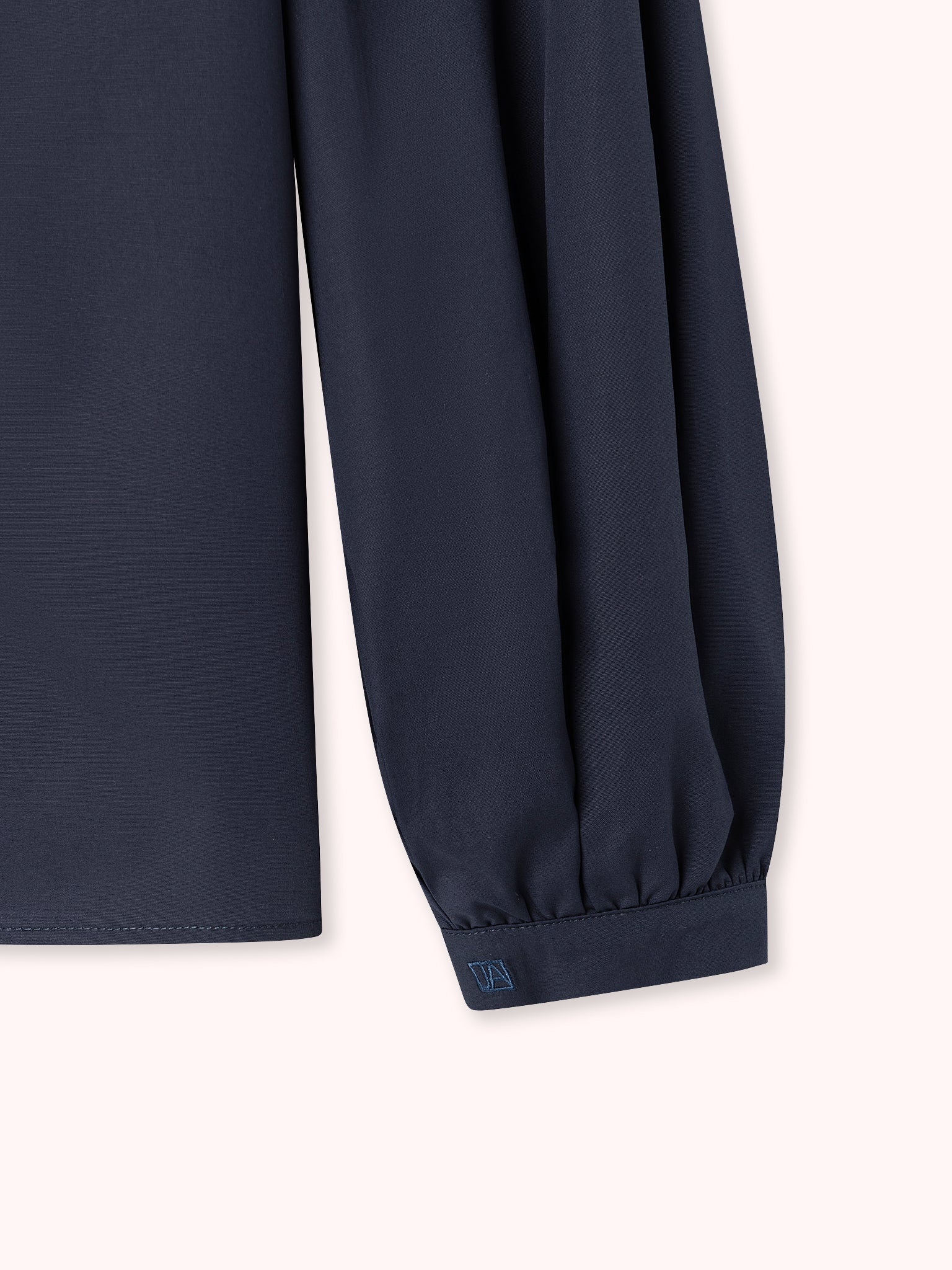 CAMISA DE MANGA ABULLONADA AZUL