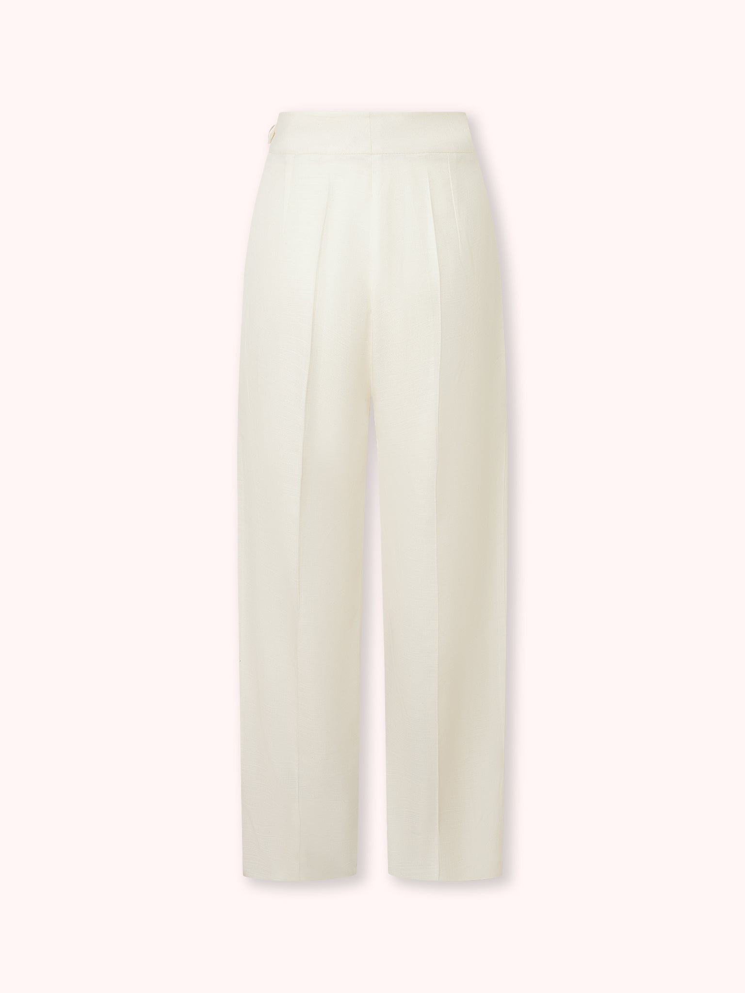 PANTALÓN DE TIRO ALTO CON CINTURILLA CRUZADA BLANCO