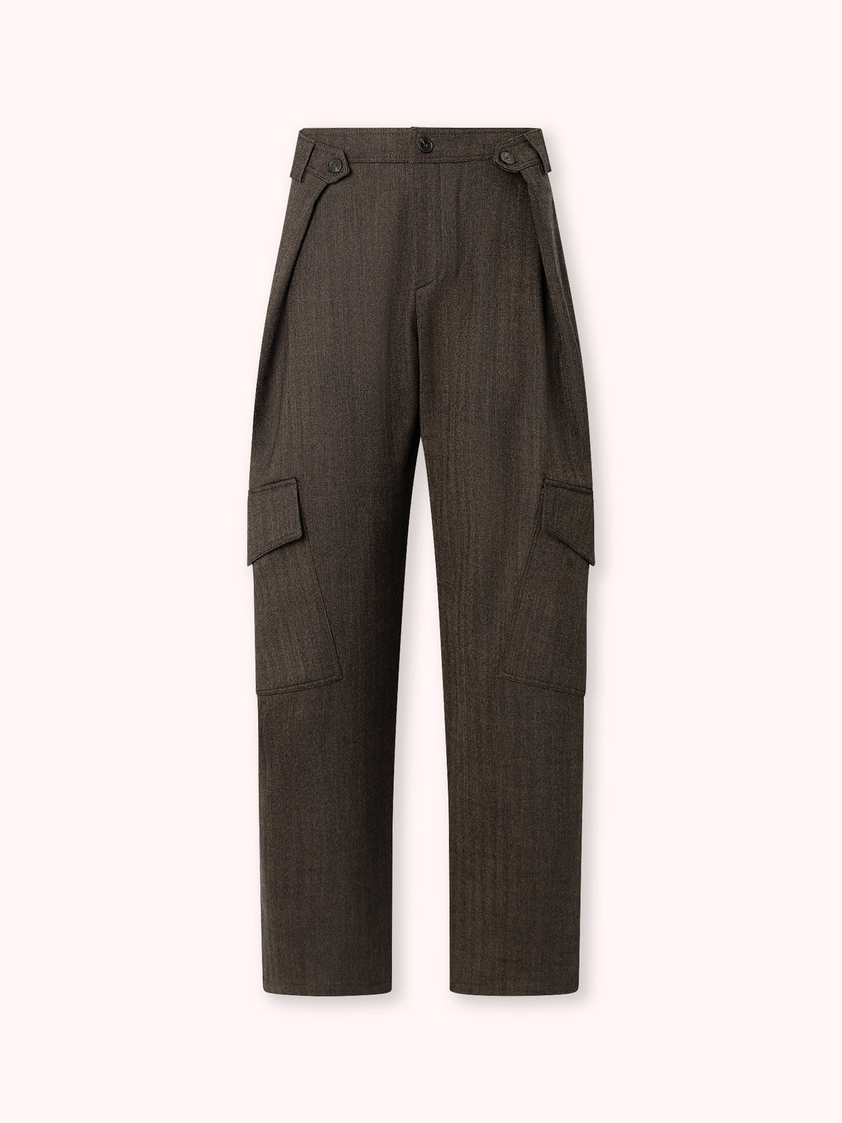 PANTALÓN CARGO TIRO ALTO MARRÓN