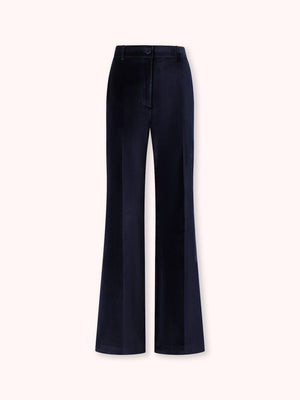 PANTALÓN FLARE DE TERCIOPELO NAVY