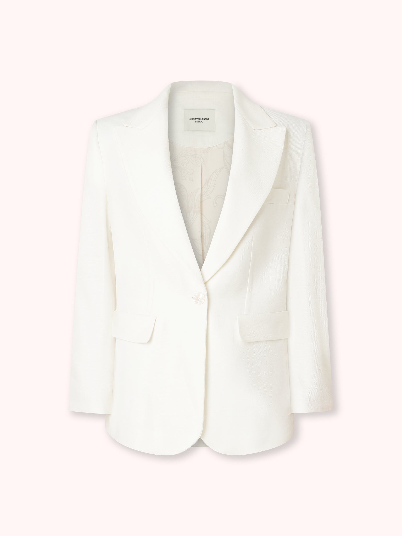 BLAZER DE LINO BLANCO