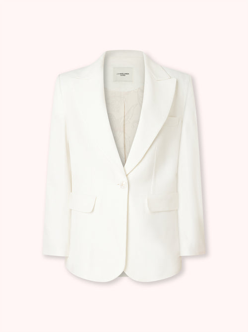 BLAZER DE LINO BLANCO