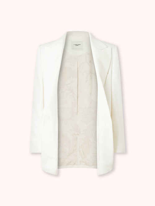 BLAZER DE LINO BLANCO