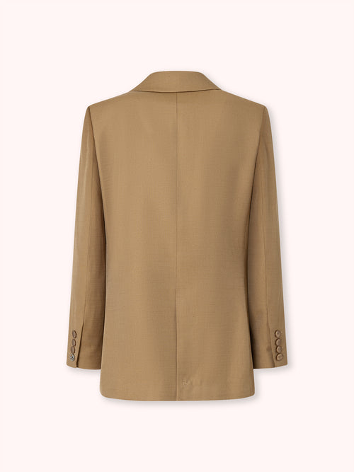 BLAZER DE LINO CAMEL