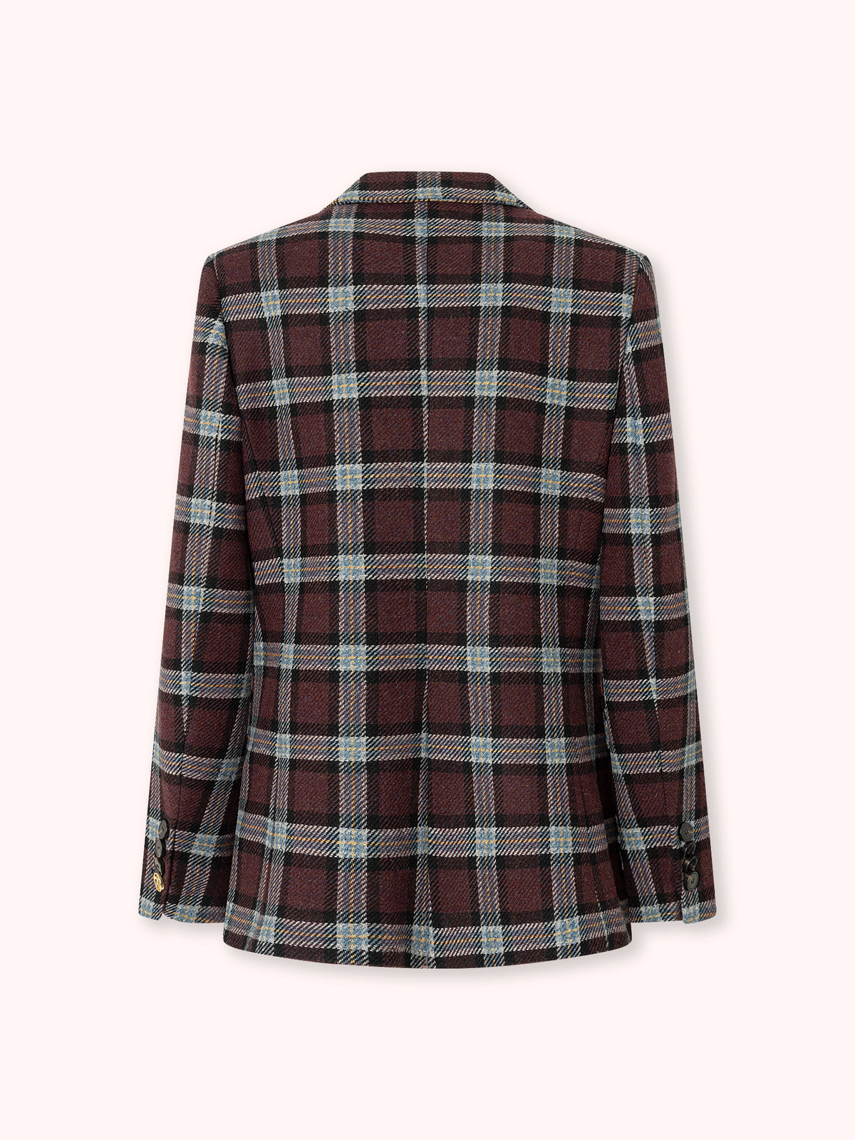 BLAZER DE CUADROS BURDEOS