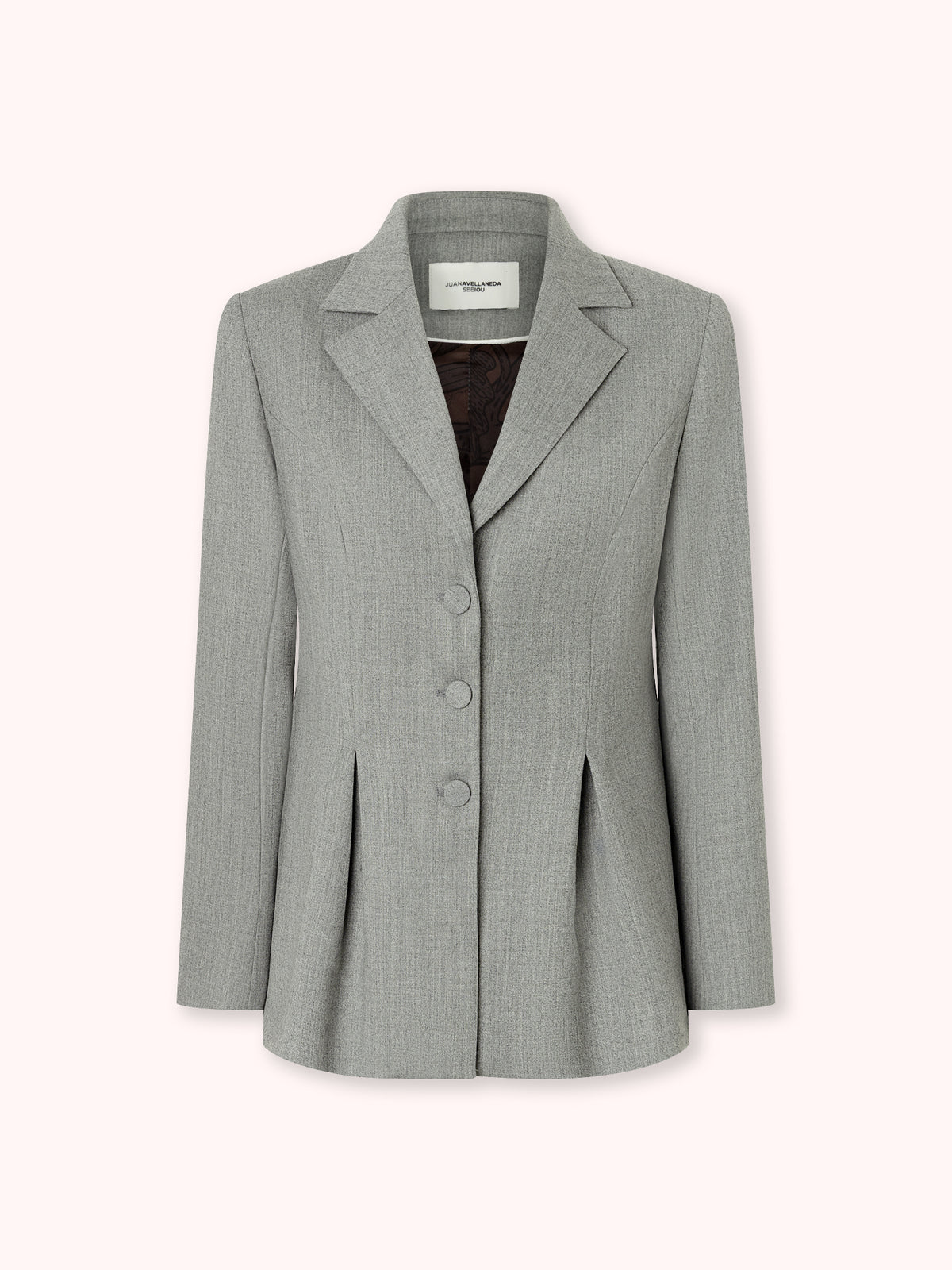 CHAQUETA ENTALLADA PEPLUM GRIS