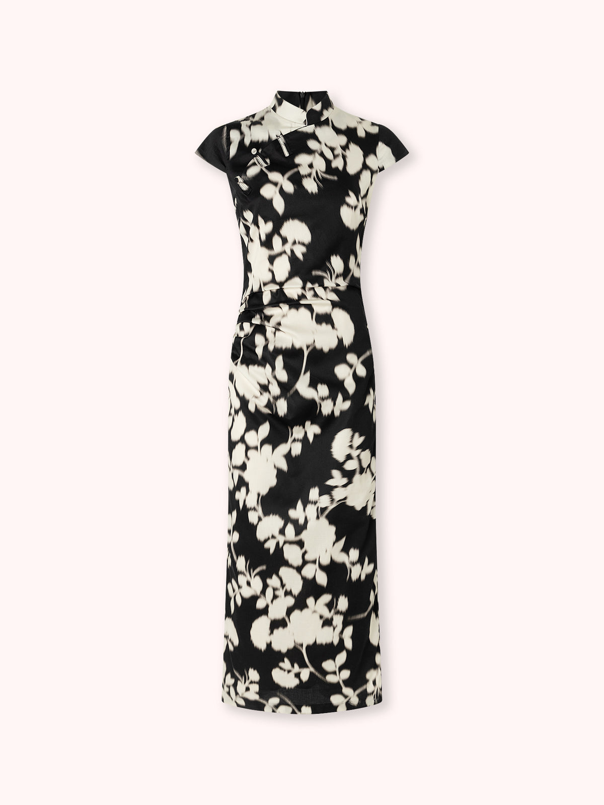 VESTIDO QIPAO DE CUELLO MAO ESTAMPADO