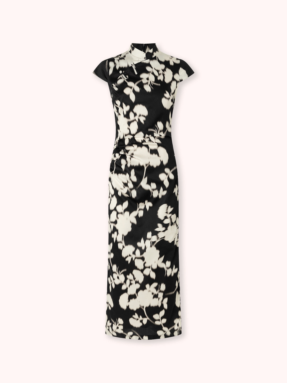 VESTIDO QIPAO DE CUELLO MAO ESTAMPADO