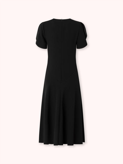 VESTIDO MIDI NUDO NEGRO
