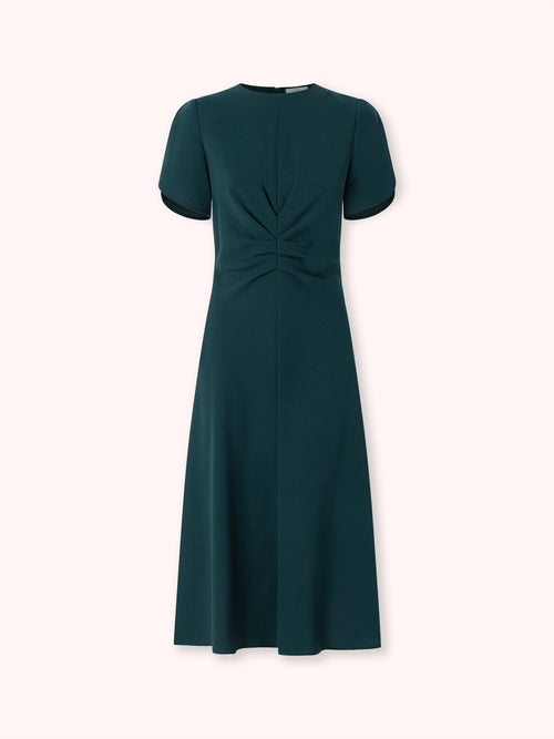 VESTIDO MIDI NUDO VERDE