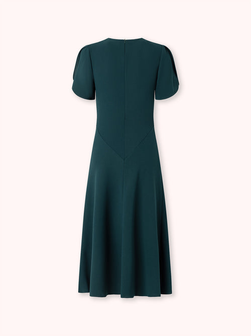 VESTIDO MIDI NUDO VERDE
