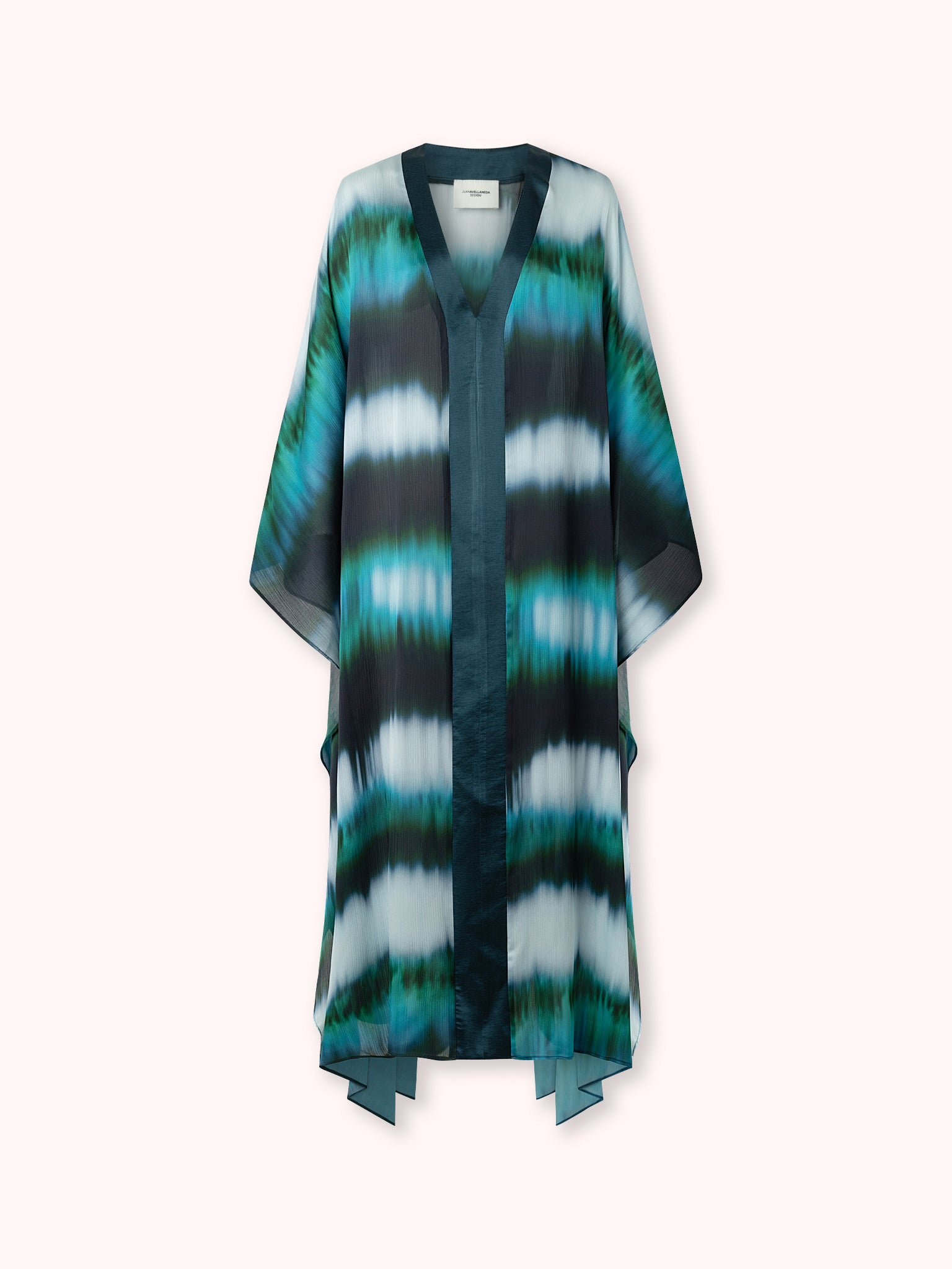 KAFTÁN LARGO ESTAMPADO VERDE