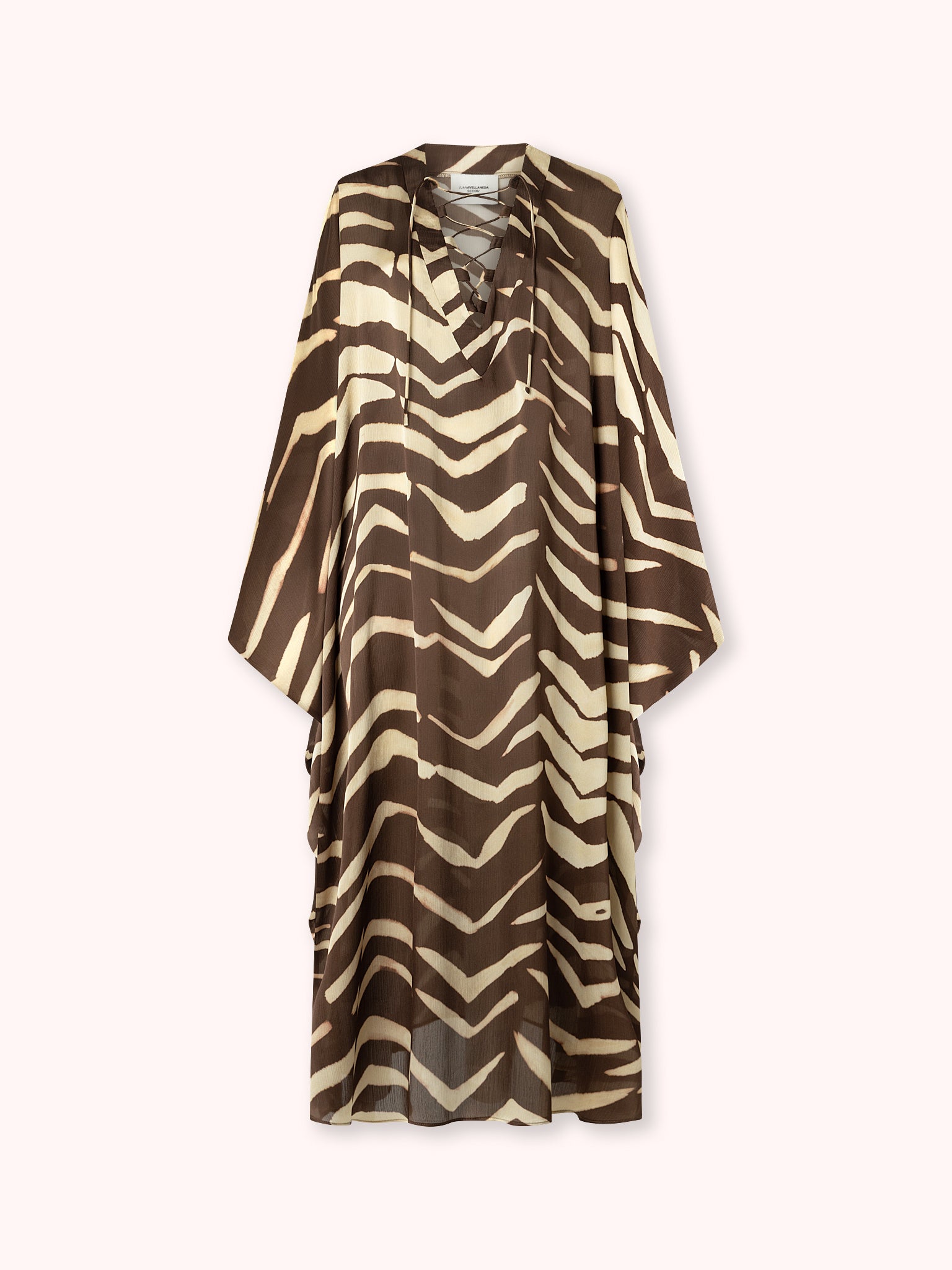 KAFTÁN LARGO ESTAMPADO MARRÓN