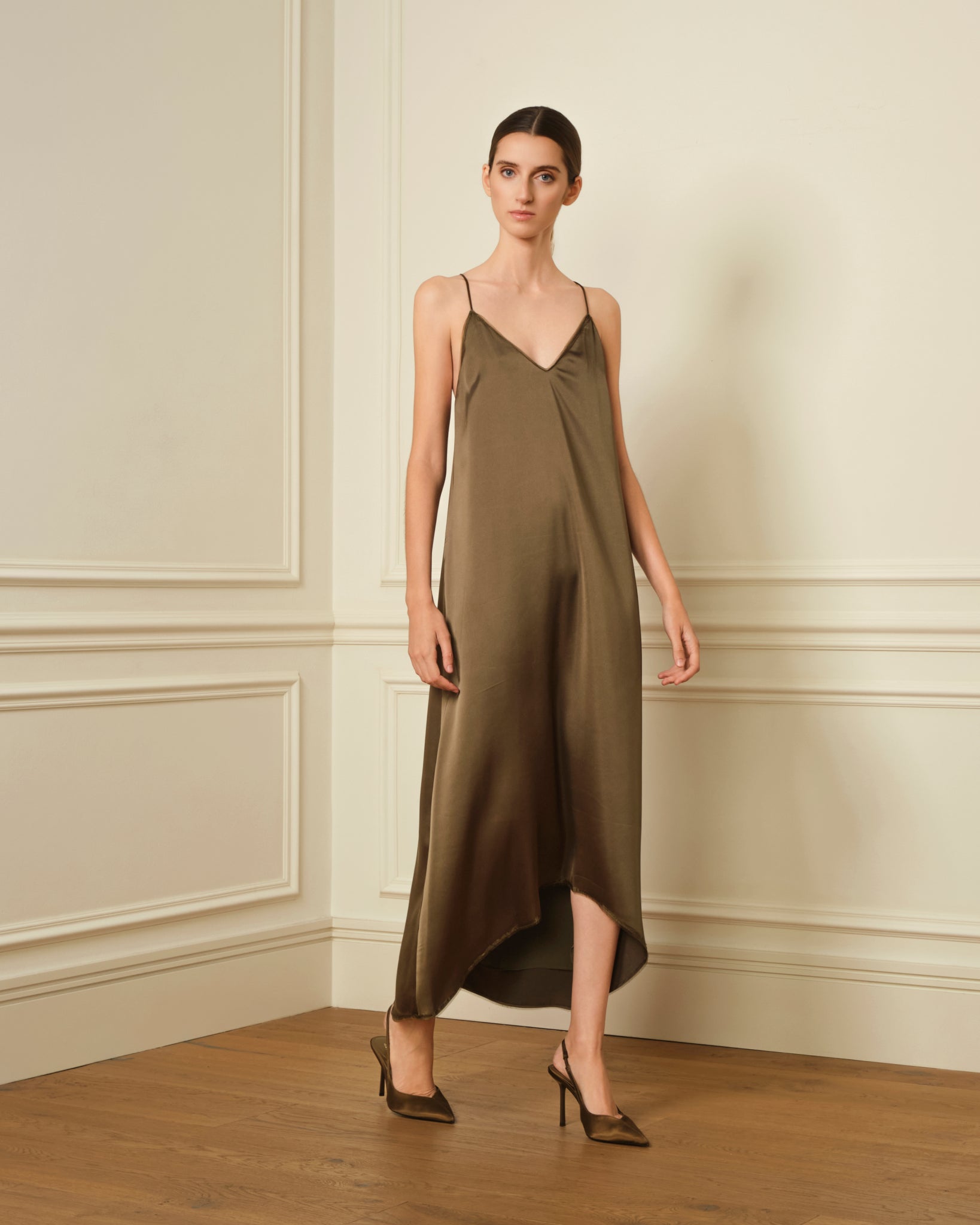 VESTIDO LENCERO VERDE
