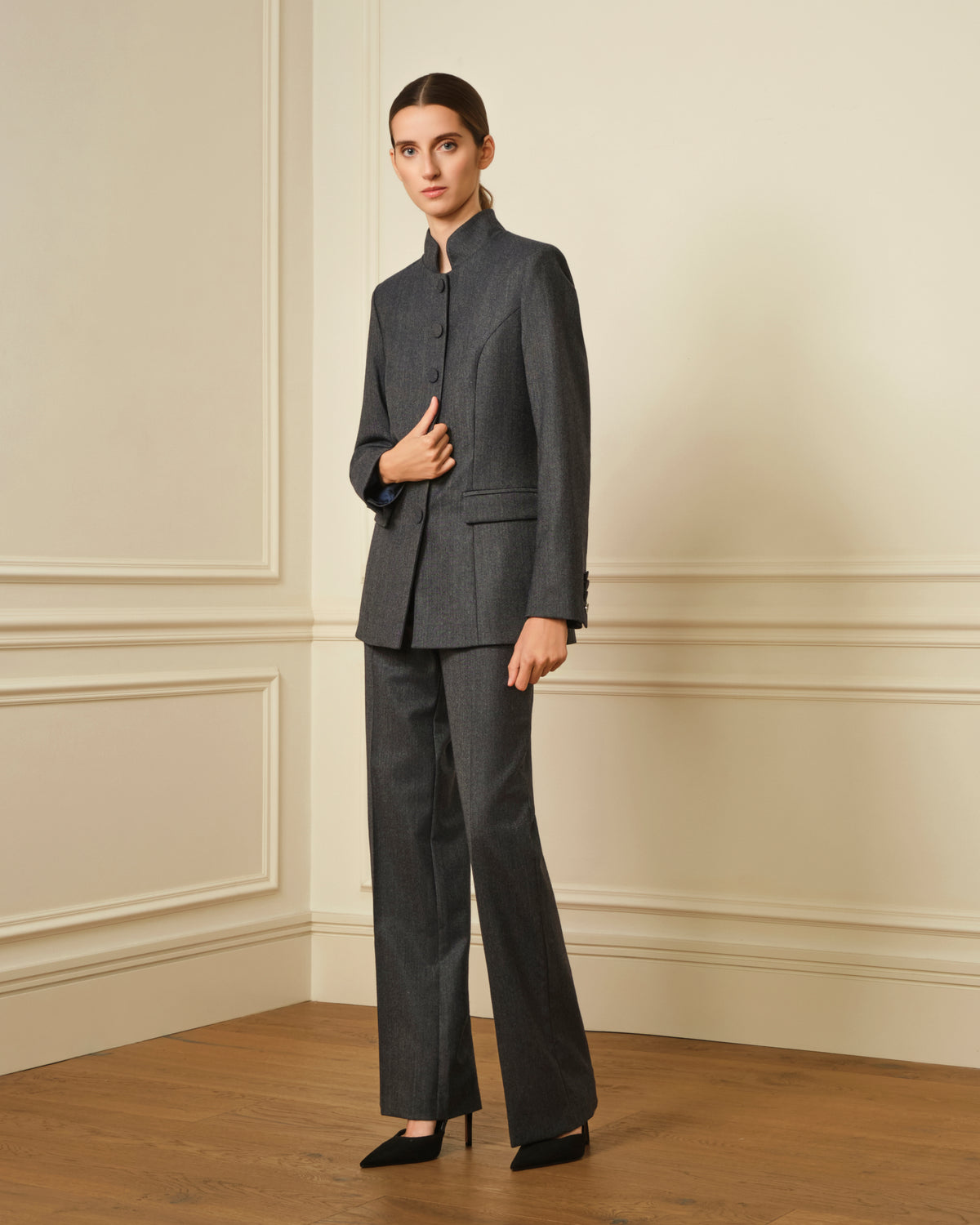 PANTALÓN DE LANA GRIS