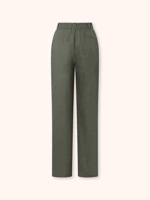 PANTALÓN DE LINO VERDE