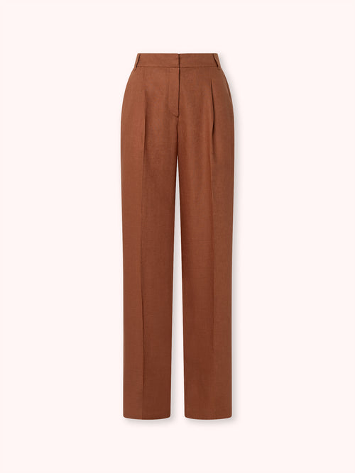 PANTALÓN DE LINO TEJA