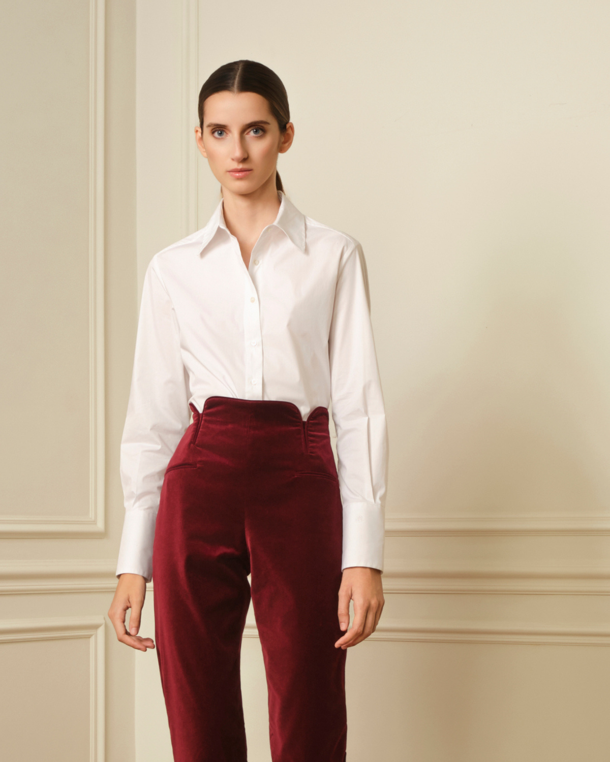 CAMISA DE PUÑO ALARGADO BLANCA