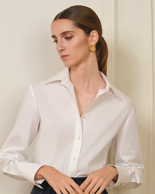 FLOR DE ALMENDRO PENDIENTES DORADO