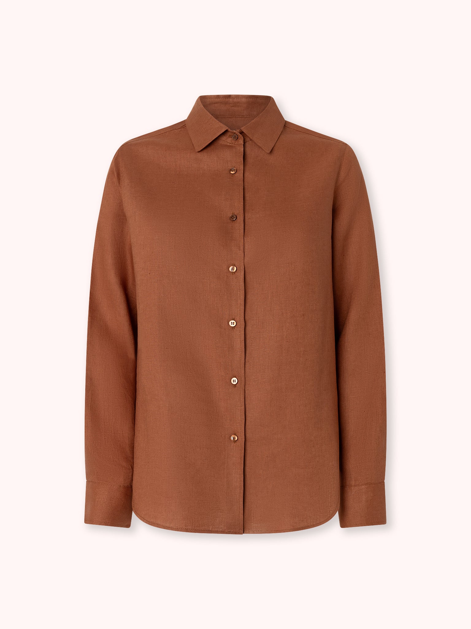 CAMISA MANGA LARGA DE LINO TEJA