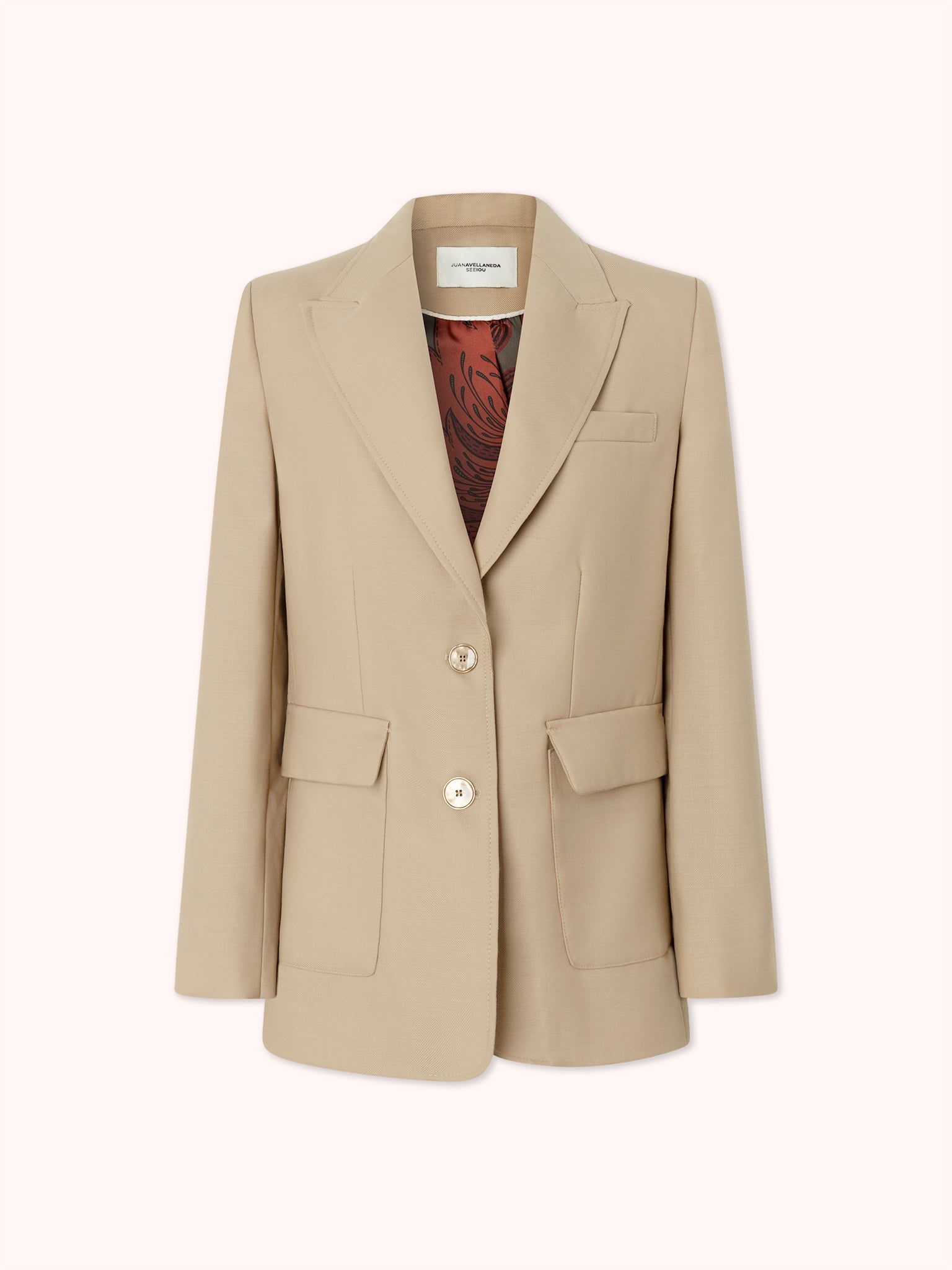 BLAZER CON BOLSILLOS BEIGE