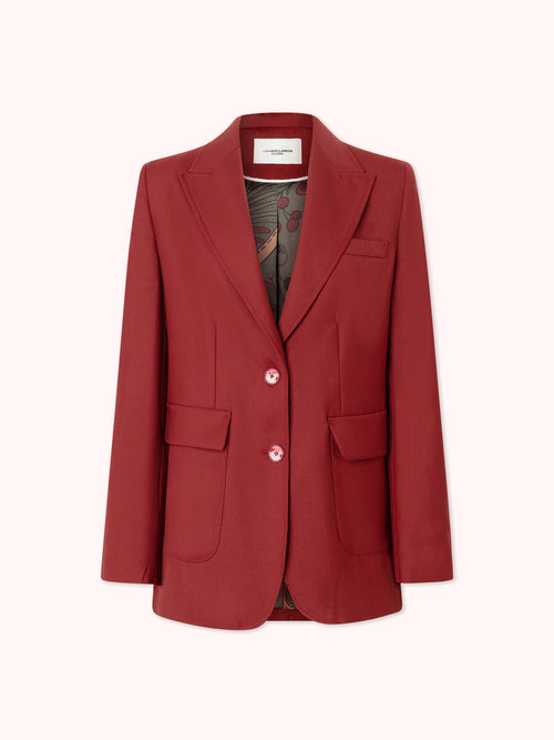 BLAZER CON BOLSILLOS GRANATE