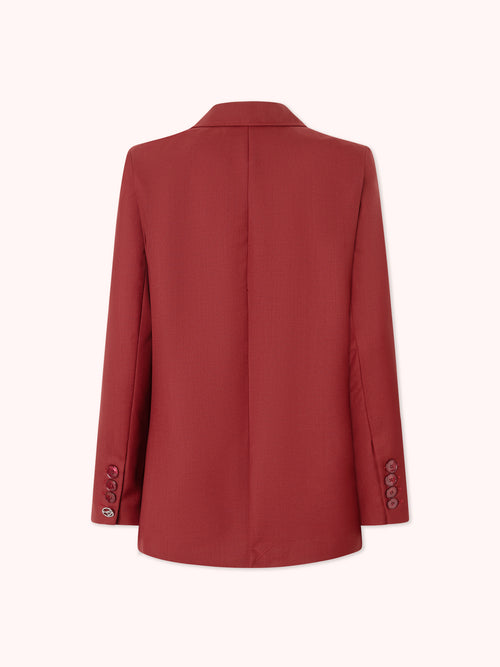 BLAZER CON BOLSILLOS GRANATE