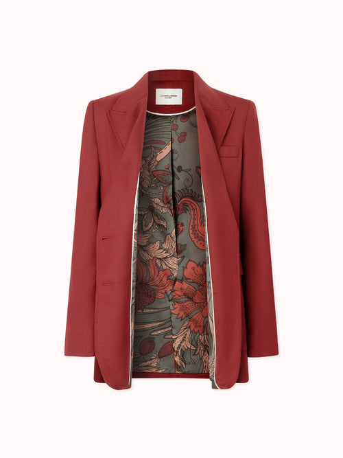 BLAZER CON BOLSILLOS GRANATE