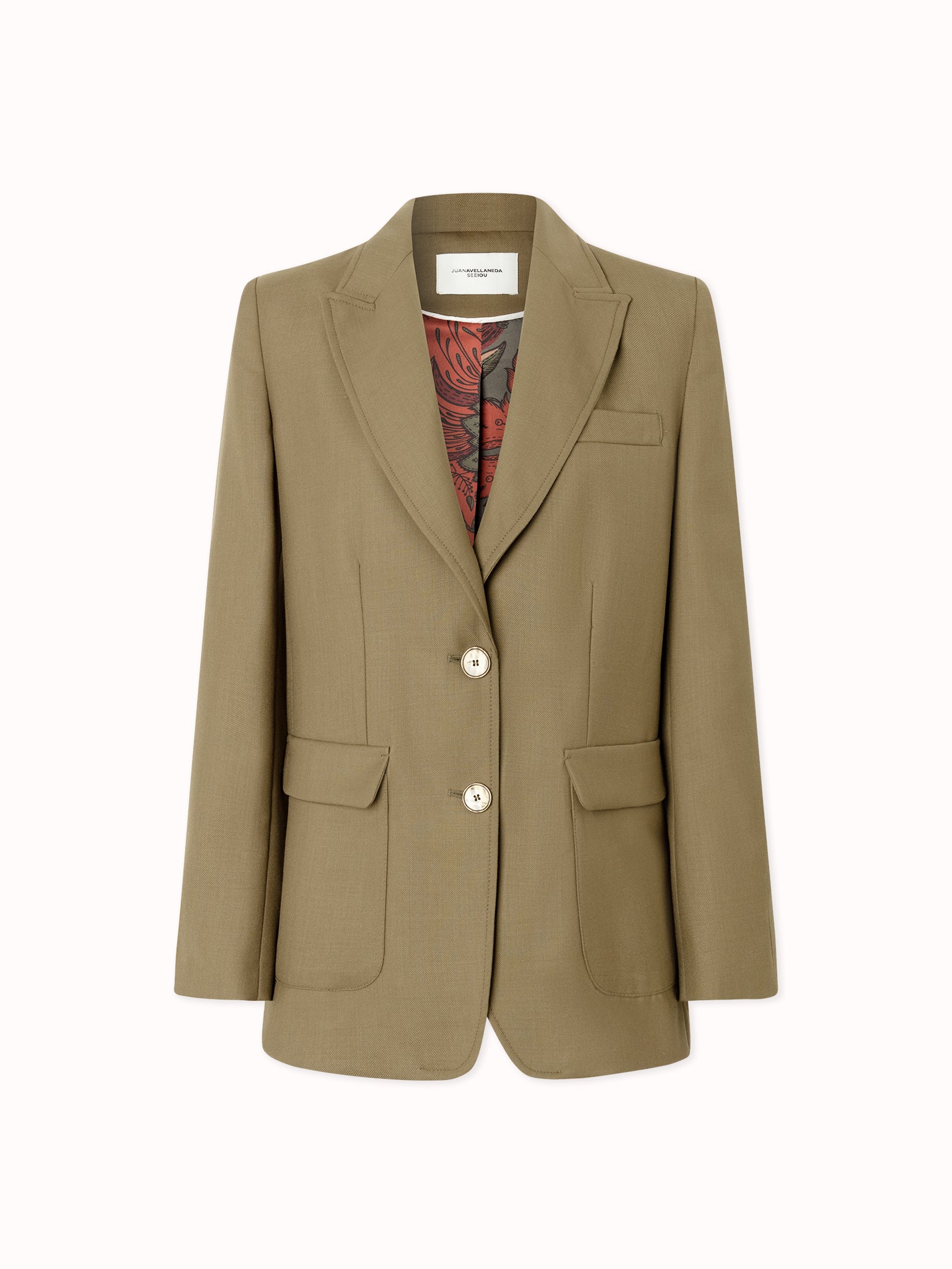 BLAZER CON BOLSILLOS VERDE MILITAR