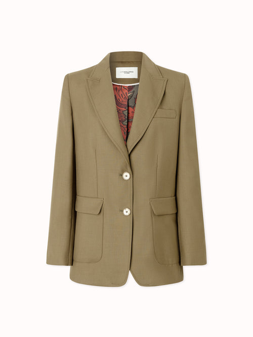 BLAZER CON BOLSILLOS VERDE MILITAR
