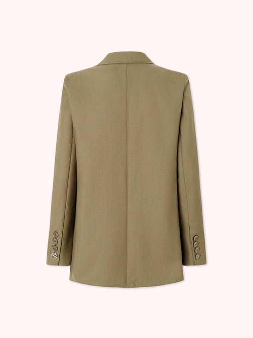 BLAZER CON BOLSILLOS VERDE MILITAR